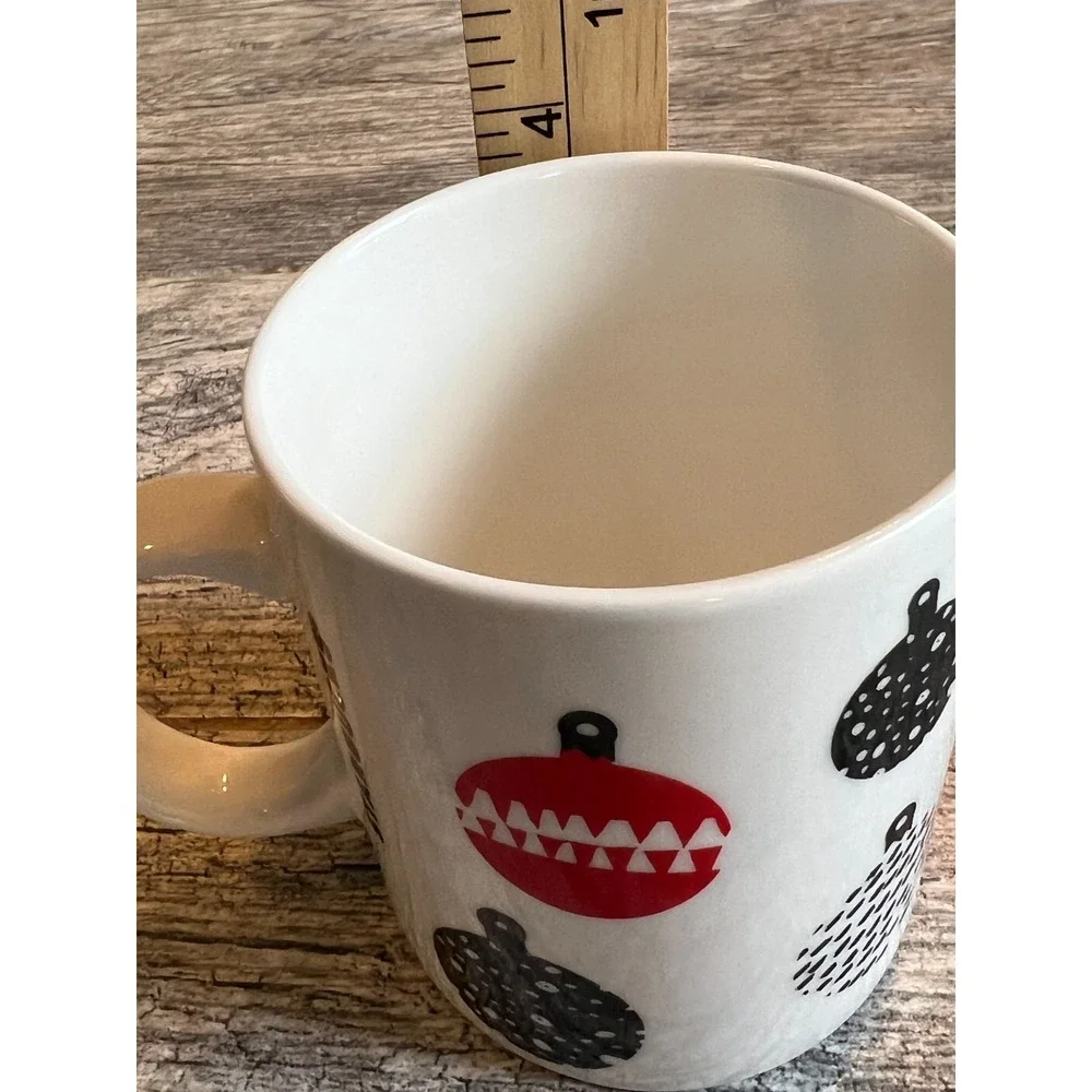 STARBUCKS Ornament Christmas‎ Coffee Tea Cup Mug 12 oz Red Black 2016 Holiday